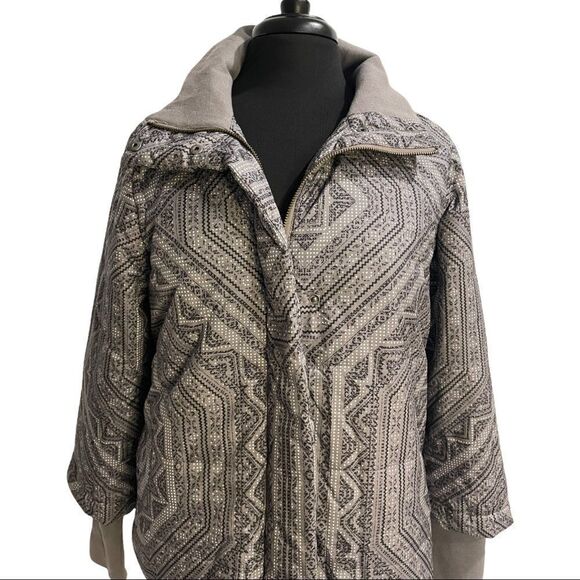 Prana Lily Puffer Jacket - Gull Flurry Sz M - Picture 4 of 15